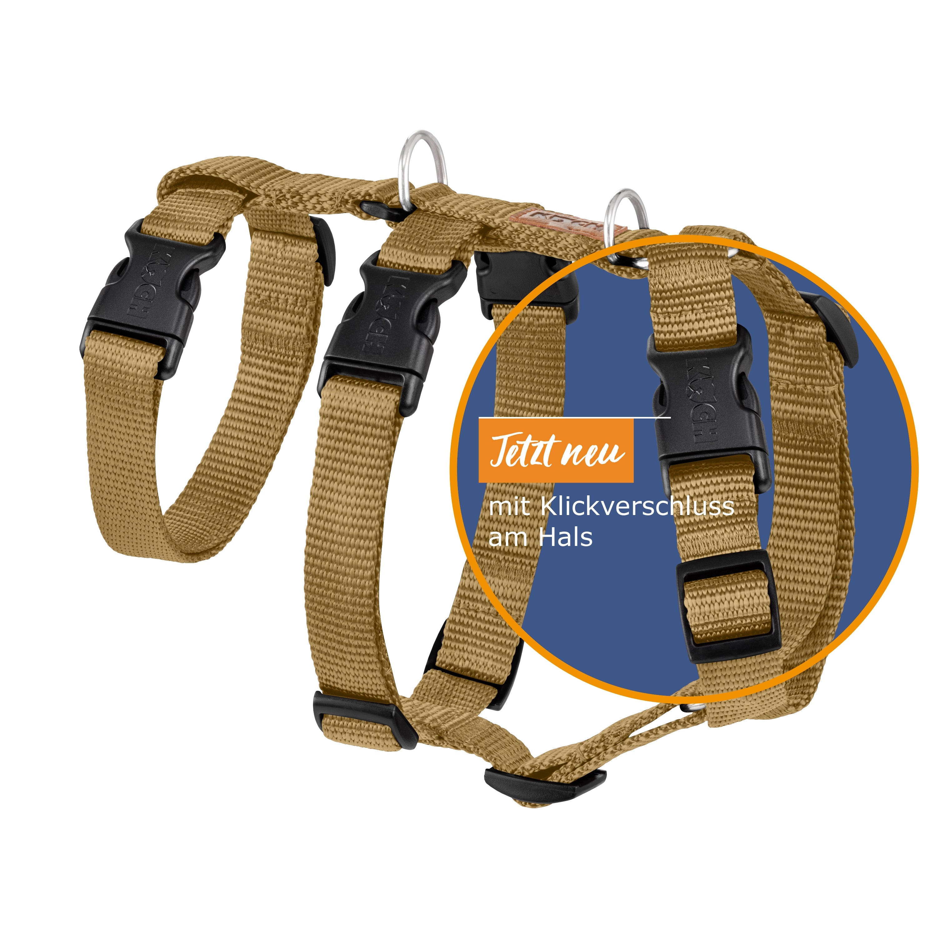 KOCH Comfort Sicherheitsgeschirr, Panikgeschirr gold beige #farbe_gold beige