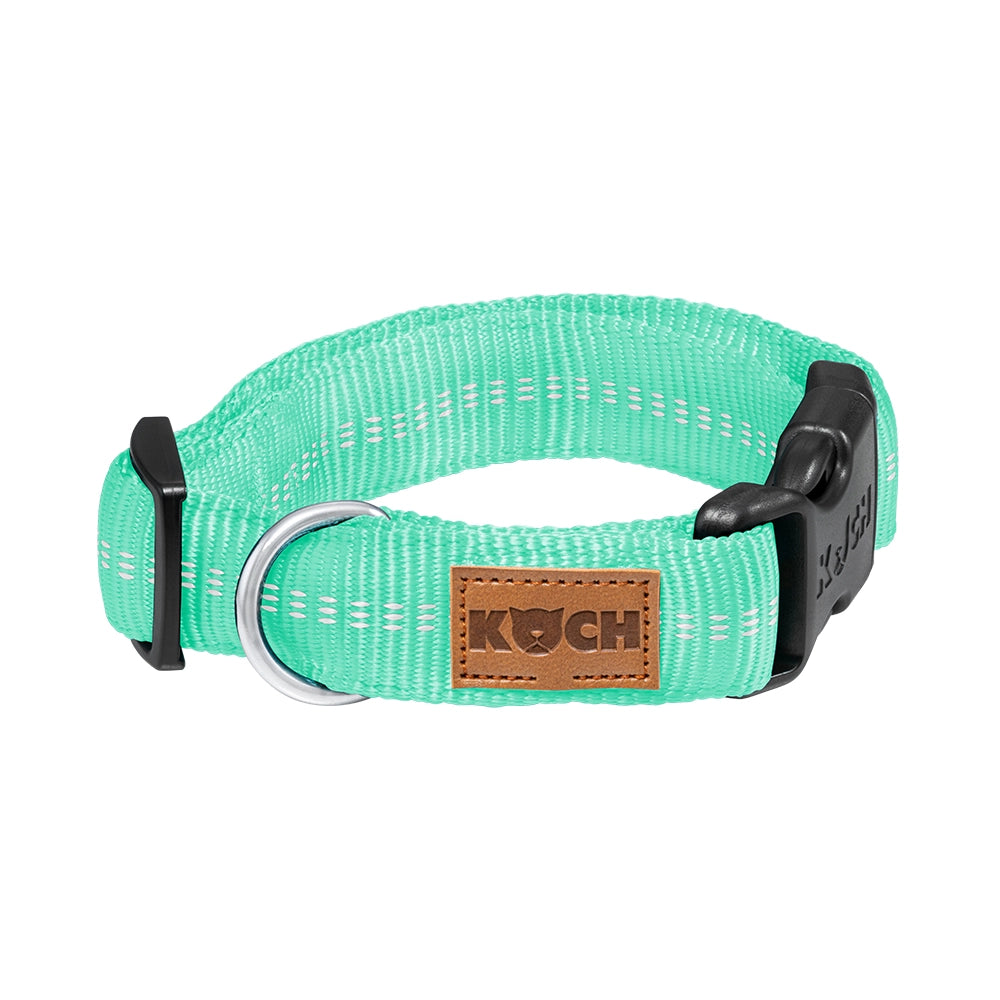 KOCH Premium Hundehalsband gepolstert mint mit Kennfäden #farbe_mint mit Kennfäden
