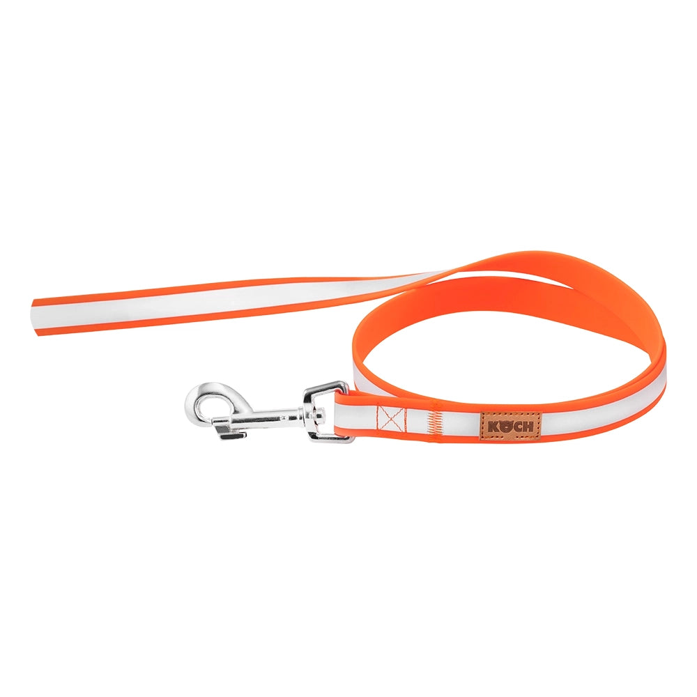 KOCH Waterproof Trainingsleine reflektierend 1 Meter neonorange ohne Handschlaufe #farbe_neonorange ohne Handschlaufe