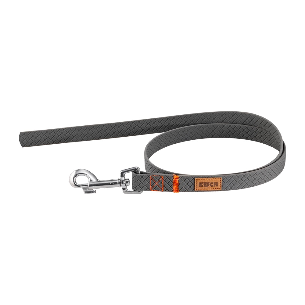 KOCH Waterproof Trainingsleine wasserfest 1 Meter grau ohne Handschlaufe #farbe_grau ohne Handschlaufe