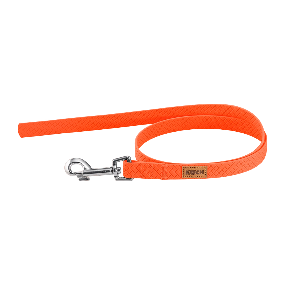 KOCH Waterproof Trainingsleine wasserfest 1 Meter neonorange ohne Handschlaufe #farbe_neonorange ohne Handschlaufe
