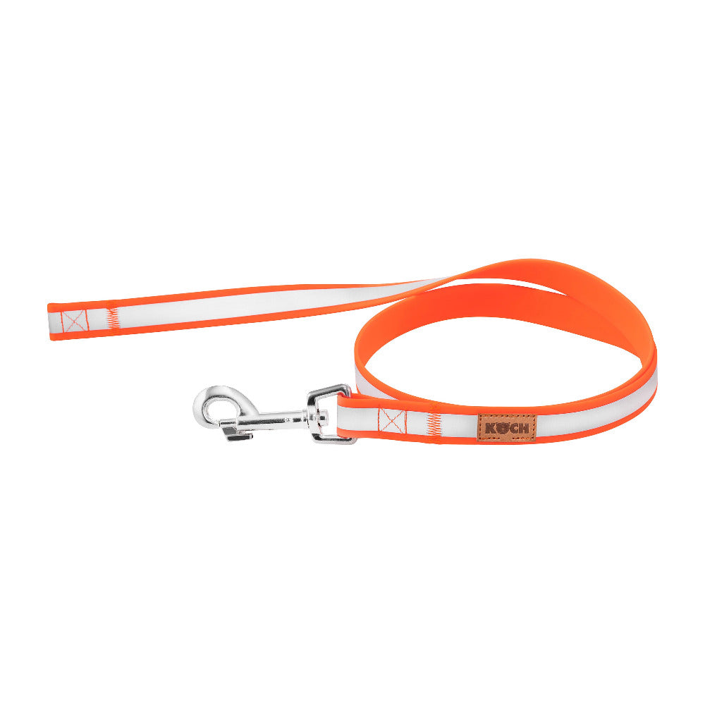 KOCH Waterproof Trainingsleine reflektierend 1 Meter neonorange ohne Handschlaufe #farbe_neonorange ohne Handschlaufe