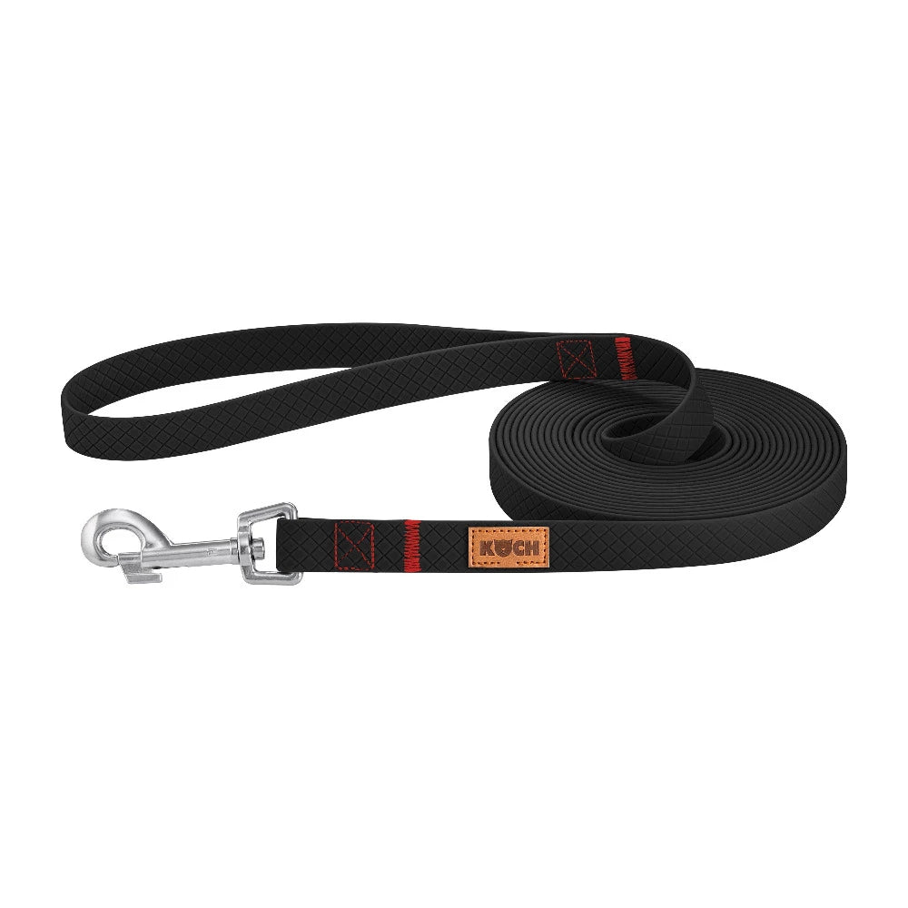 KOCH Waterproof Schleppleine wasserfest schwarz mit Handschlaufe #farbe_schwarz