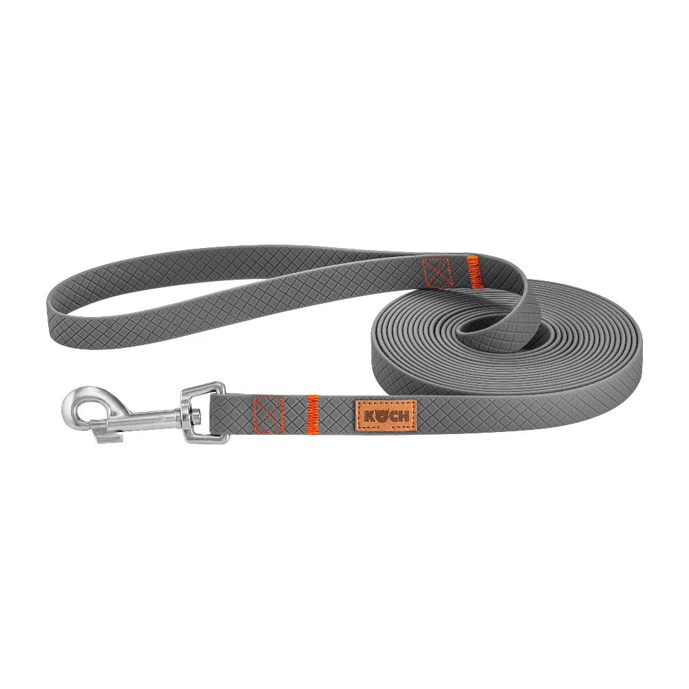 KOCH Waterproof Schleppleine wasserfest grau mit Handschlaufe #farbe_grau