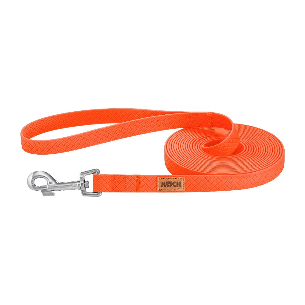 KOCH Waterproof Schleppleine wasserfest neonorange mit Handschlaufe #farbe_neonorange