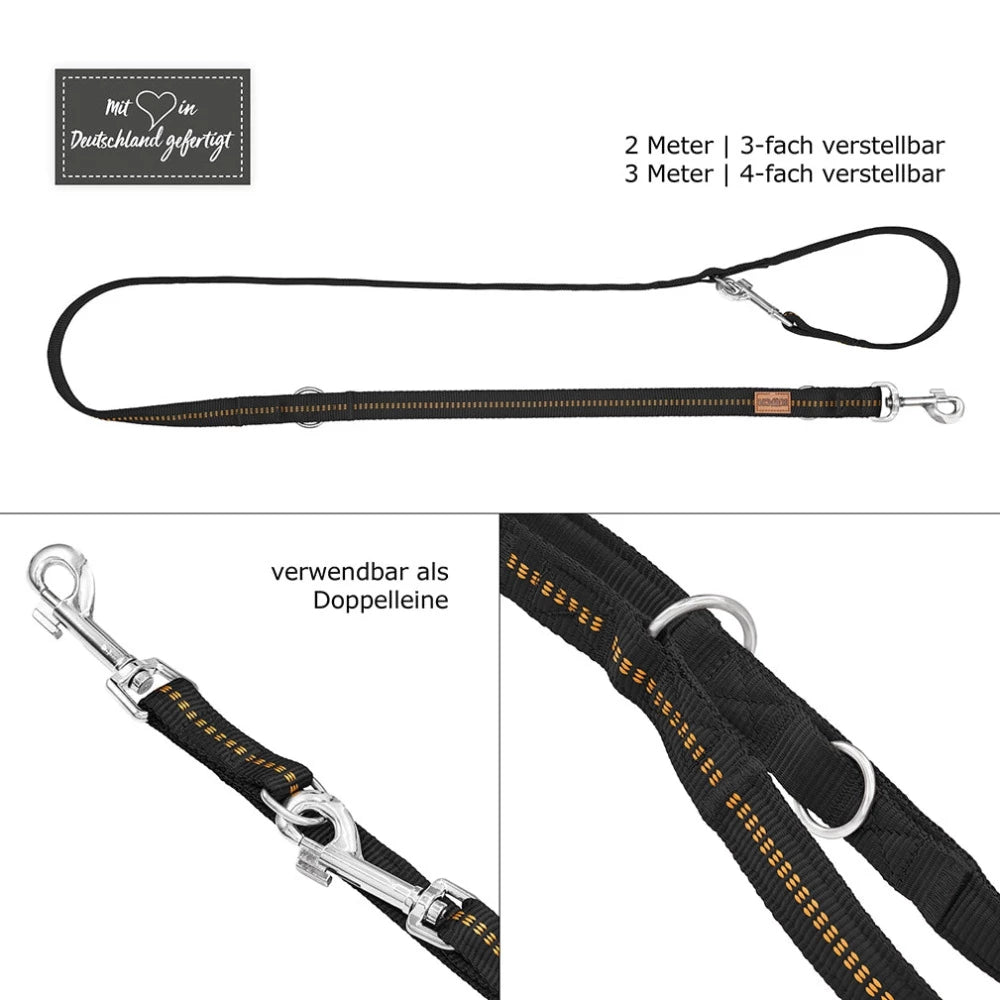 KOCH Premium Hundeleine gepolstert 2 & 3 Meter verstellbar
