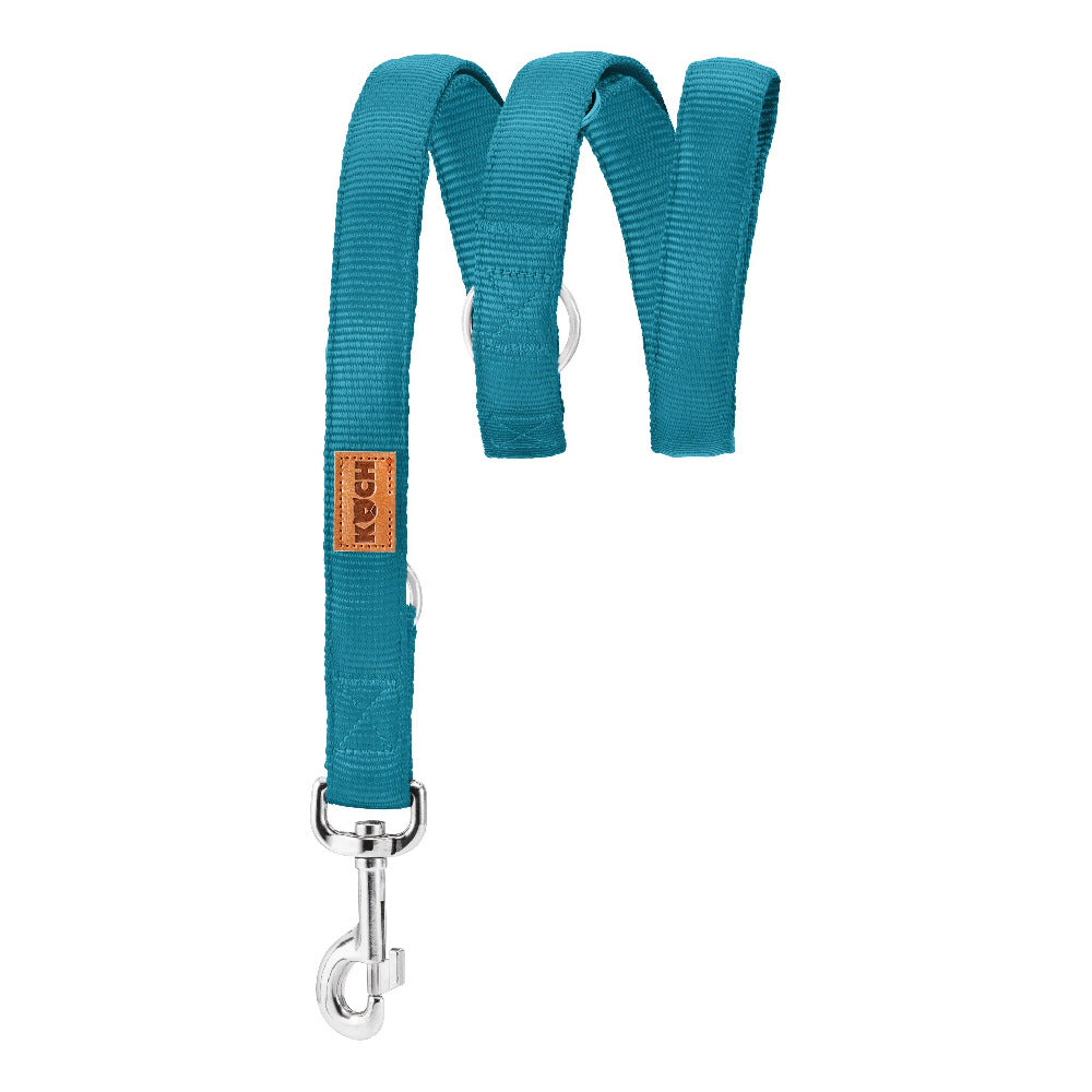 KOCH Premium Hundeleine gepolstert 2 & 3 Meter verstellbar petrol #farbe_petrol