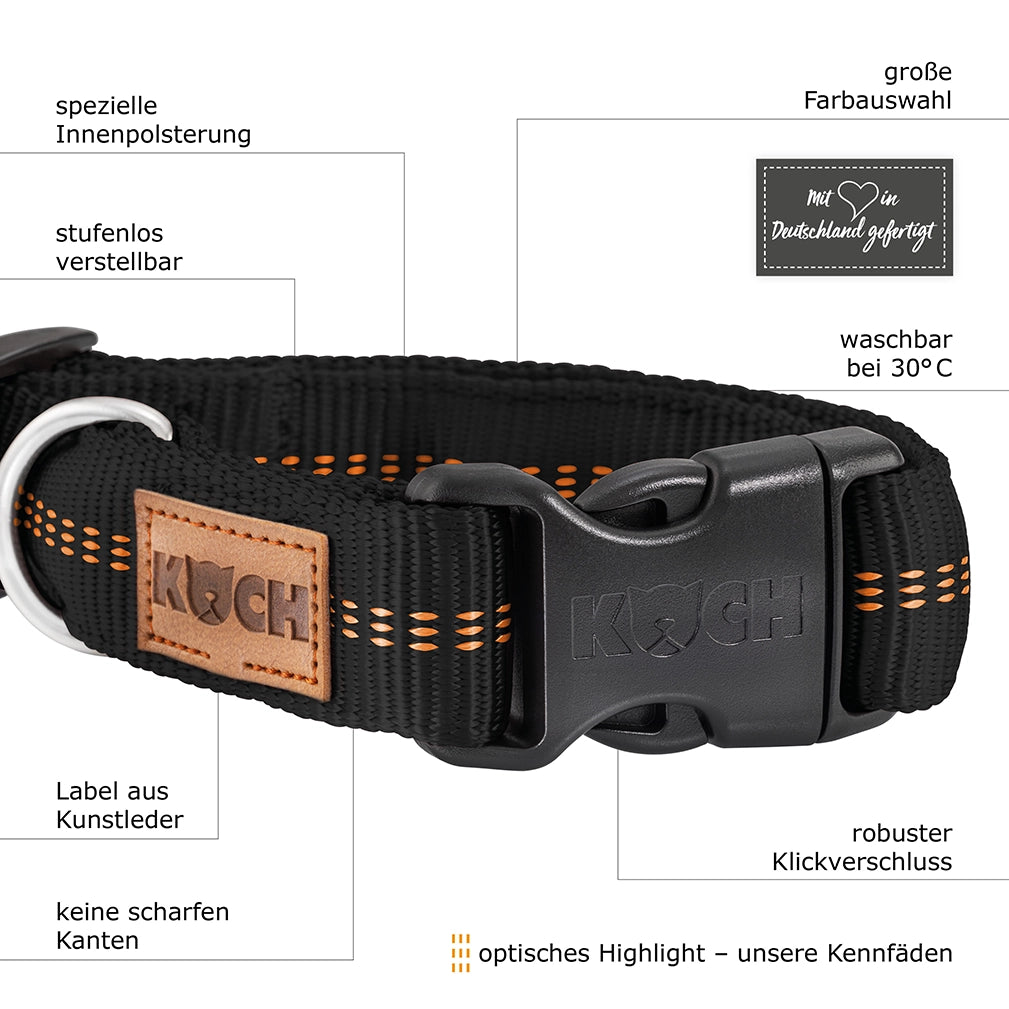 KOCH Premium Hundehalsband gepolstert