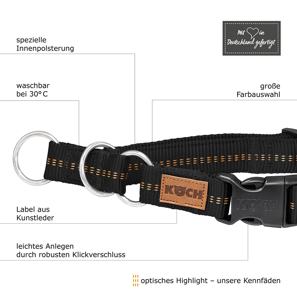 KOCH Premium Zugstopp-Halsband gepolstert