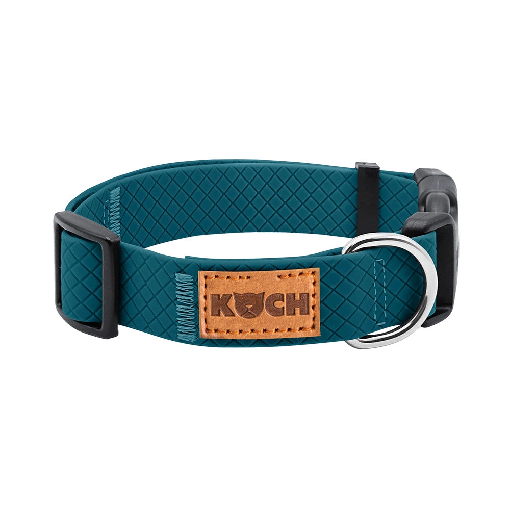 Wasserfestes Hundehalsband von KOCH in Farbe petrol #farbe_petrol
