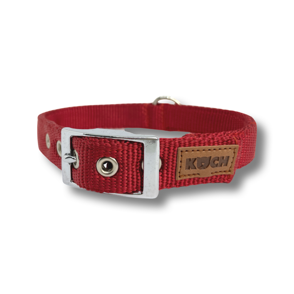 KOCH Classic Hundehalsband mit Schnalle Farbe rot