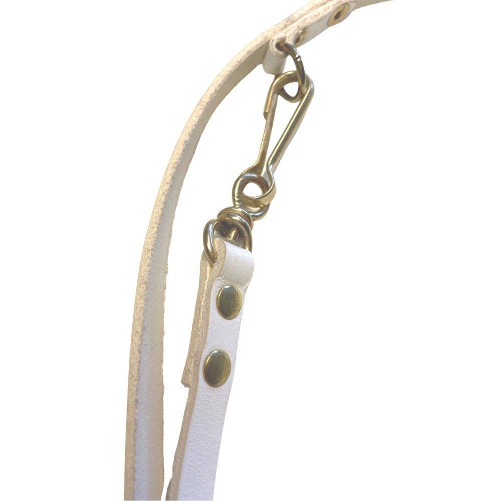 KOCH Hundeleine mit Schnallschlaufe Leder weiß #farbe_weiß