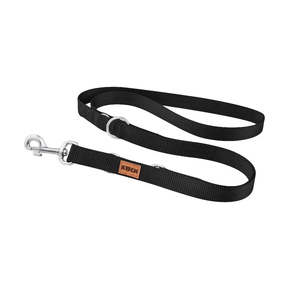 KOCH Comfort Hundeleine 2 & 3 Meter verstellbar schwarz #farbe_schwarz
