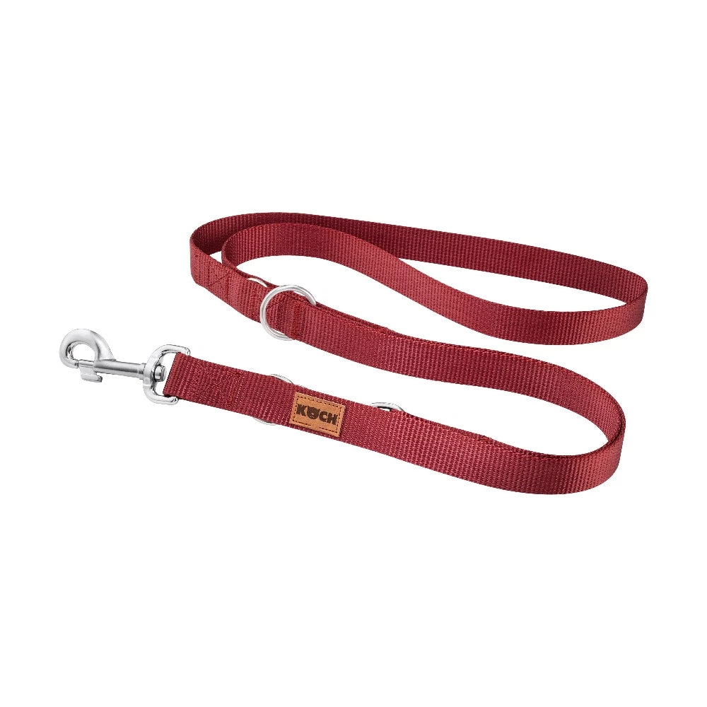 KOCH Comfort Hundeleine 2 & 3 Meter verstellbar bordeaux #farbe_bordeaux