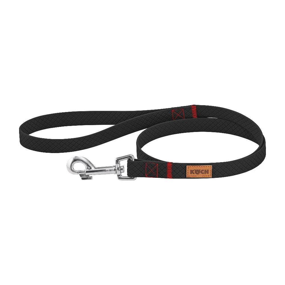 KOCH Waterproof Trainingsleine wasserfest 1 Meter schwarz mit Handschlaufe #farbe_schwarz mit Handschlaufe
