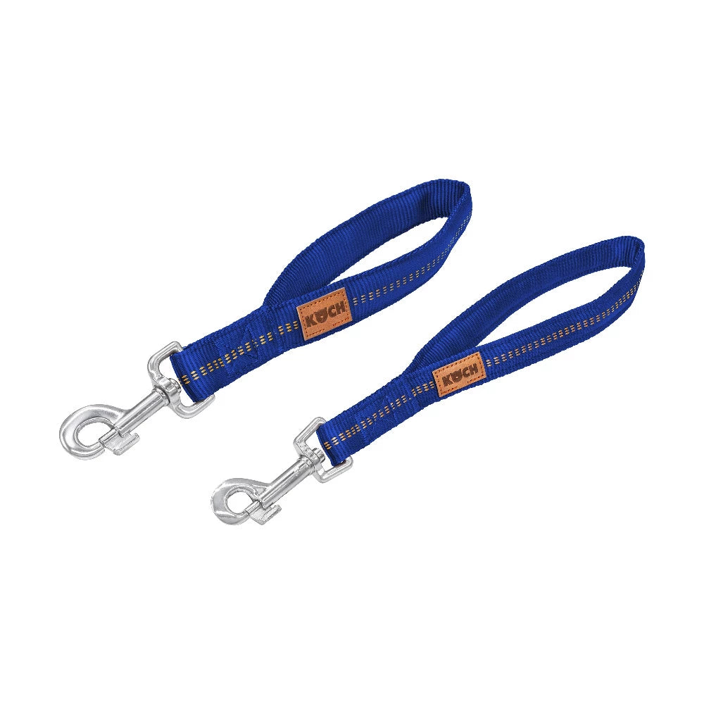 KOCH Premium Kurzführer gepolstert blau mit Kennfäden #farbe_blau mit Kennfäden