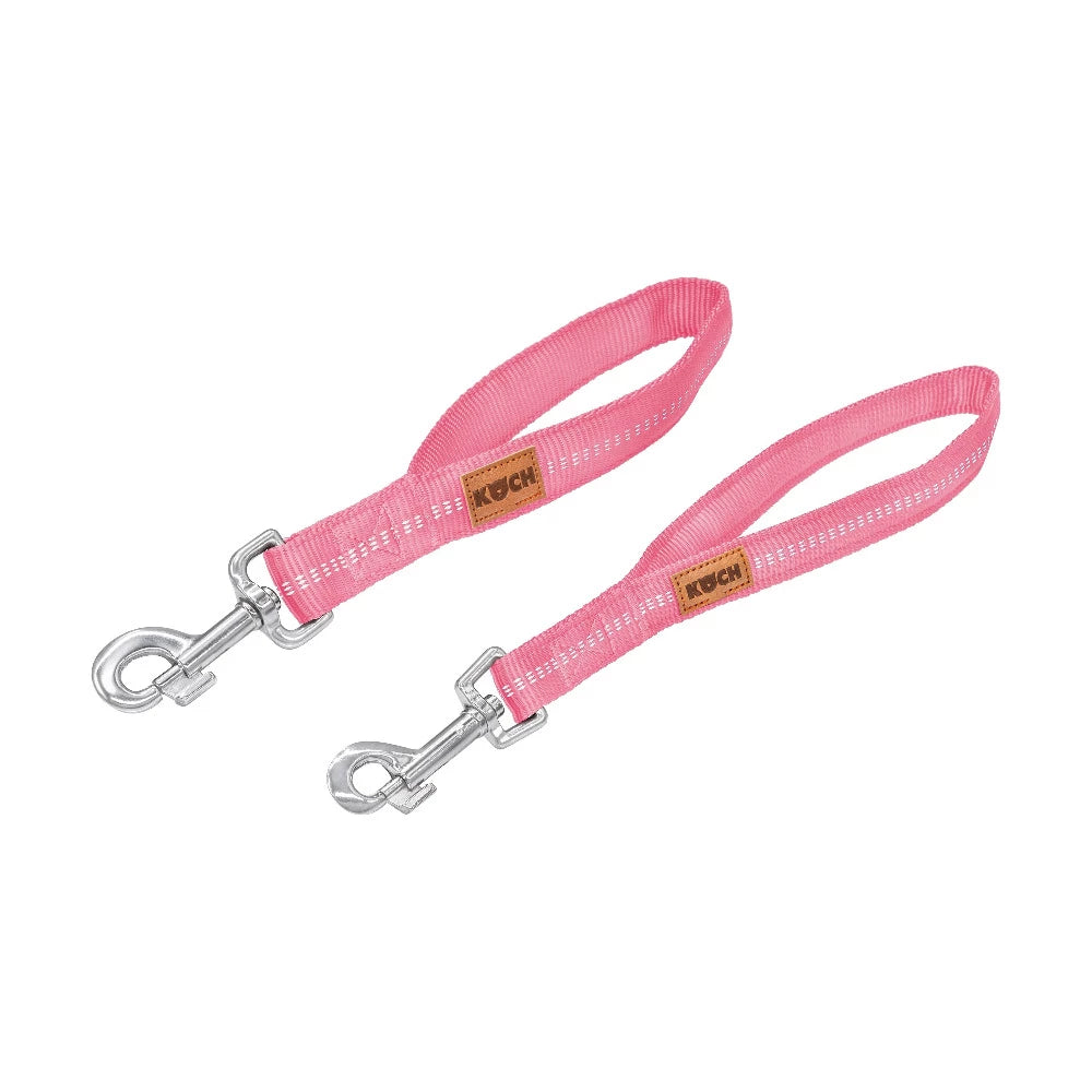 KOCH Premium Kurzführer gepolstert rosa mit Kennfäden #farbe_rosa mit Kennfäden