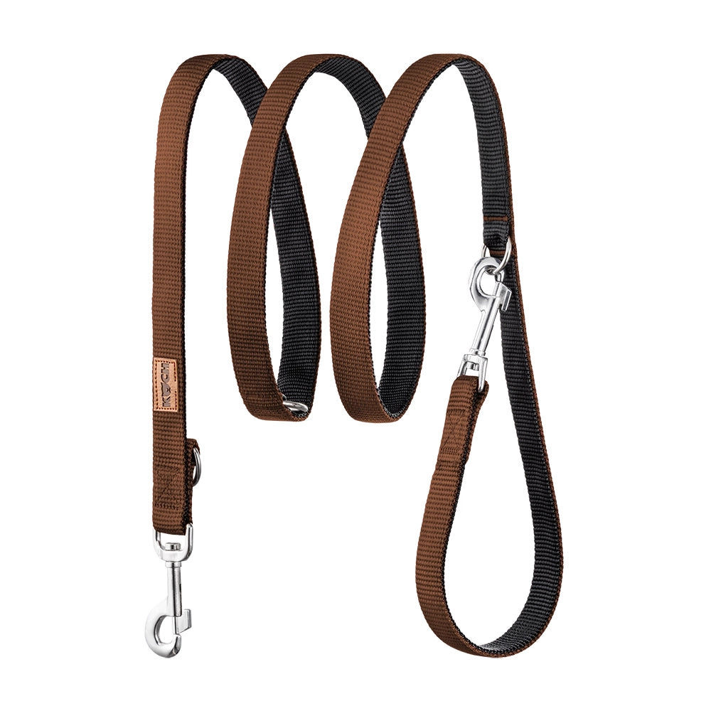 KOCH Comfort Plus Hundeleine 2 & 3 Meter verstellbar dunkelbraun #farbe_dunkelbraun