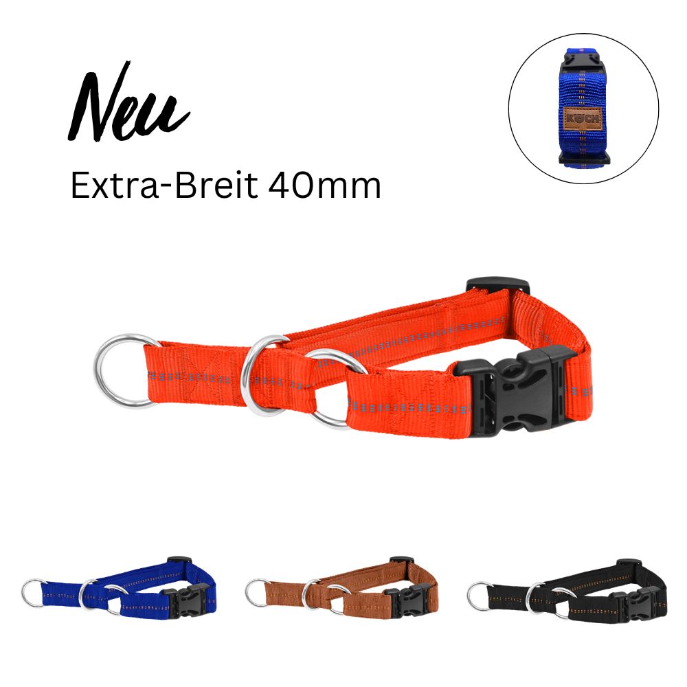 Premium Zugstopp Halsband gepolstert extrabreit 40mm