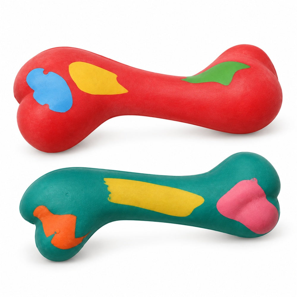 Hundespielzeug, Wurfspielzeug, Gummiknochen