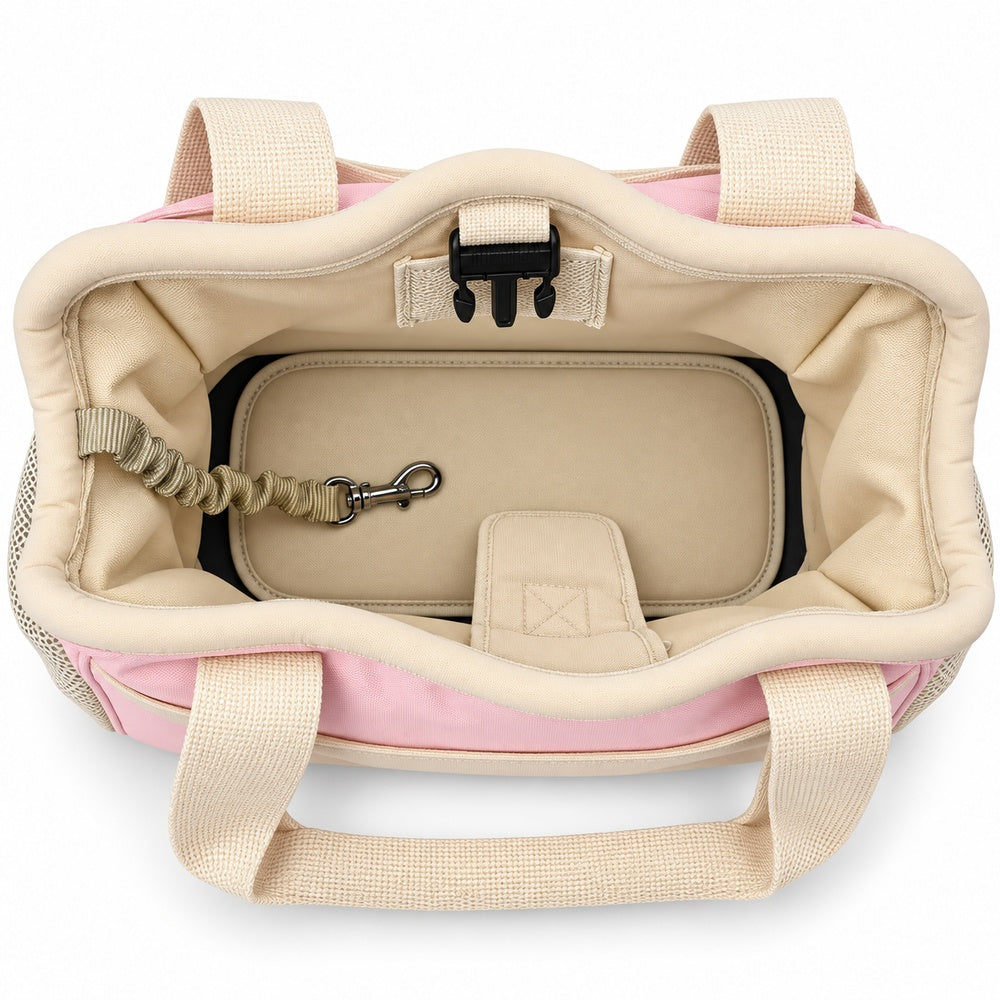 KOCH Hundetragetasche "Poufy" rosa Innenansicht 