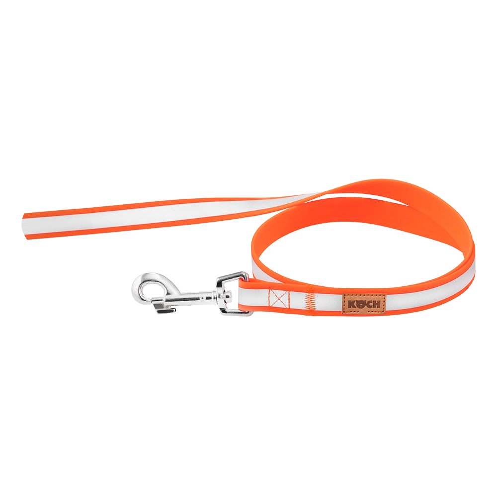 KOCH Waterproof Trainingsleine reflektierend 1 Meter neonorange ohne Handschlaufe #farbe_neonorange ohne Handschlaufe