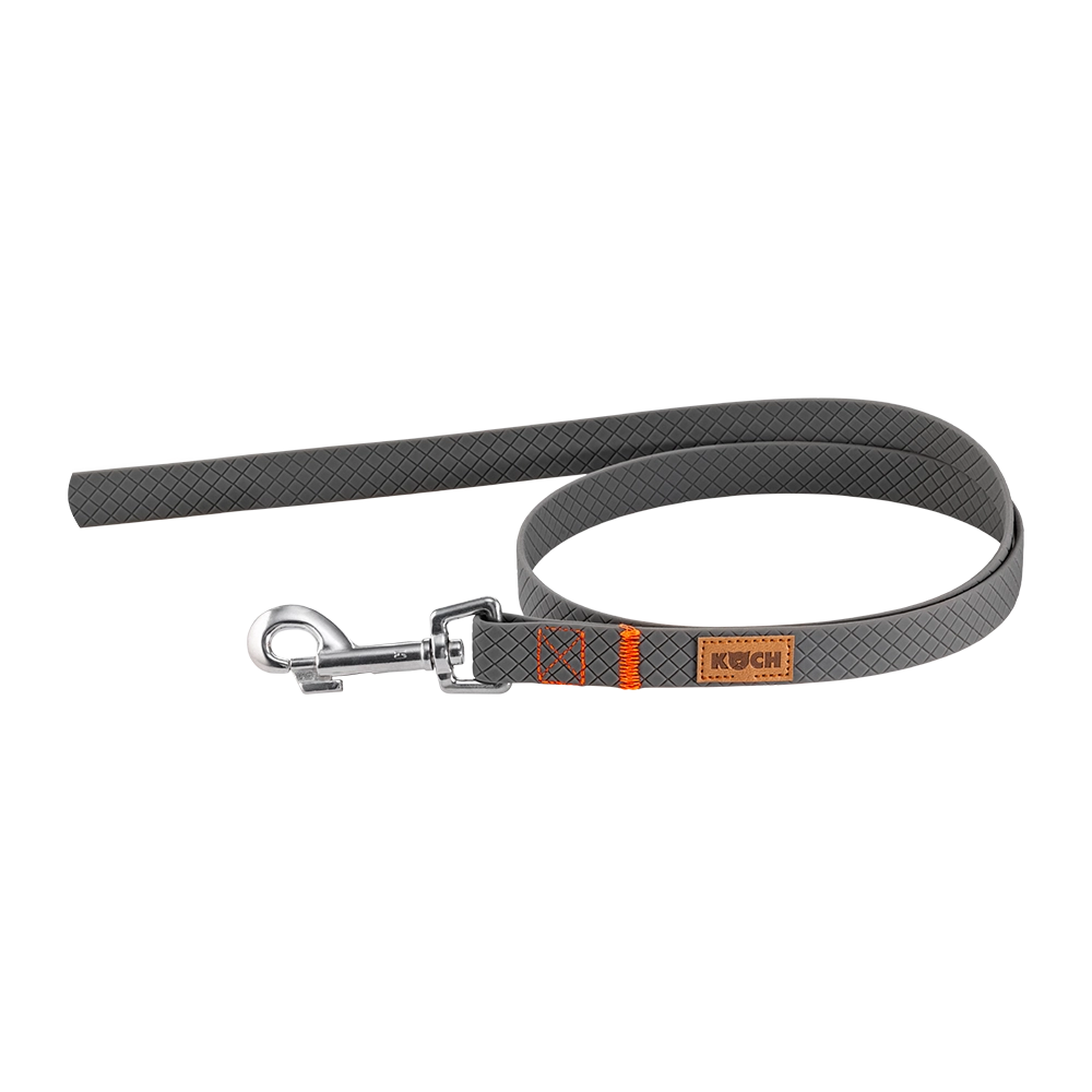 KOCH Waterproof Trainingsleine wasserfest 1 Meter grau ohne Handschlaufe #farbe_grau ohne Handschlaufe