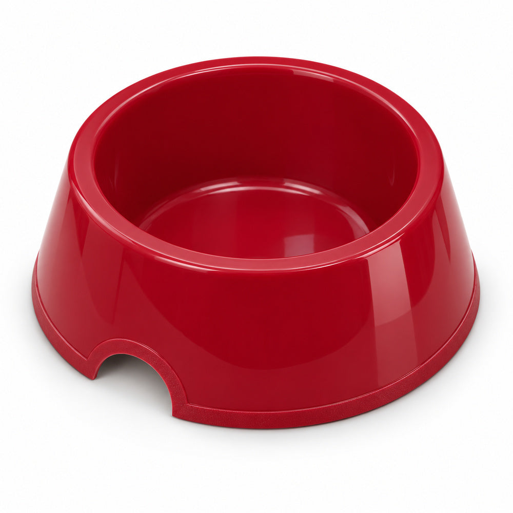 Napf in verschiedenen Farben, rot