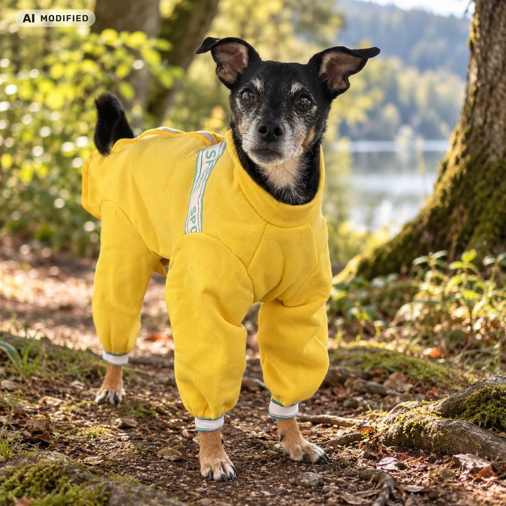 KOCH Hund im Jogginganzug Hundemantel gelb
