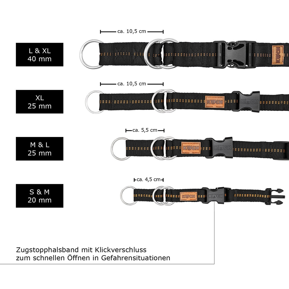 KOCH Premium Zugstopp-Halsband gepolstert