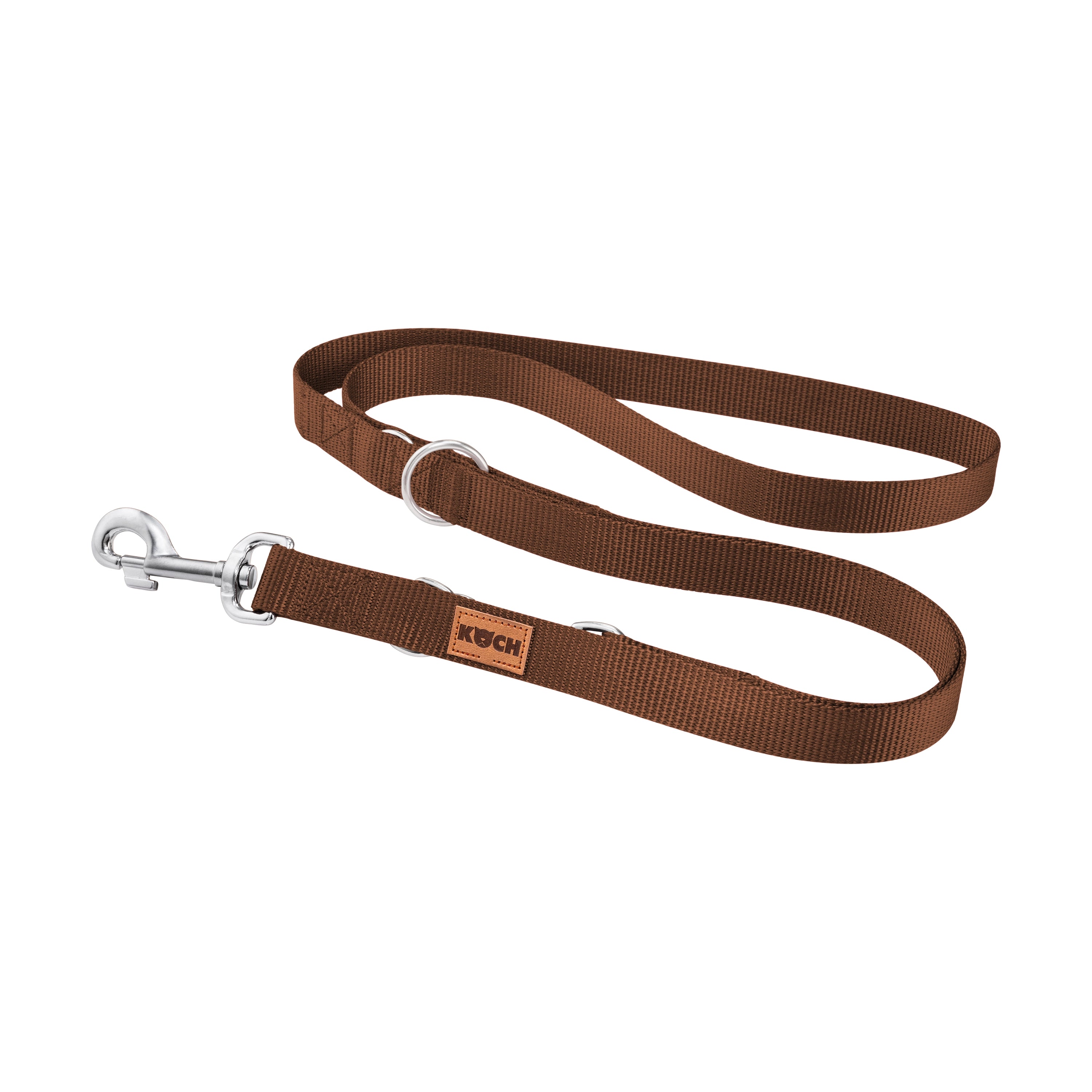 KOCH Comfort Hundeleine 2 & 3 Meter verstellbar dunkelbraun #farbe_dunkelbraun