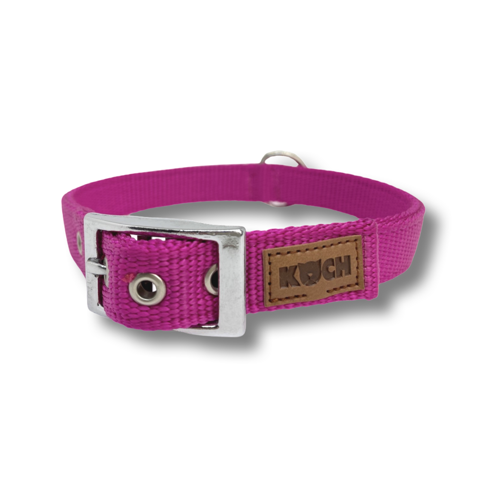 KOCH Classic Hundehalsband mit Schnalle Farbe pink